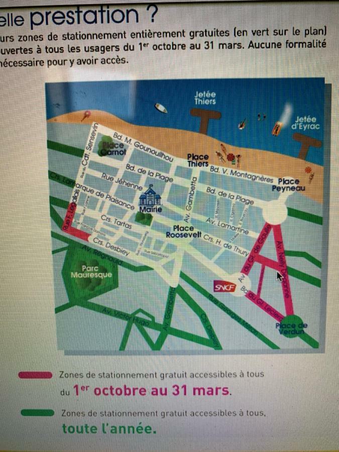 Le Central Plage - Commerce - Marche A 2 Pas Lägenhet Arcachon Exteriör bild